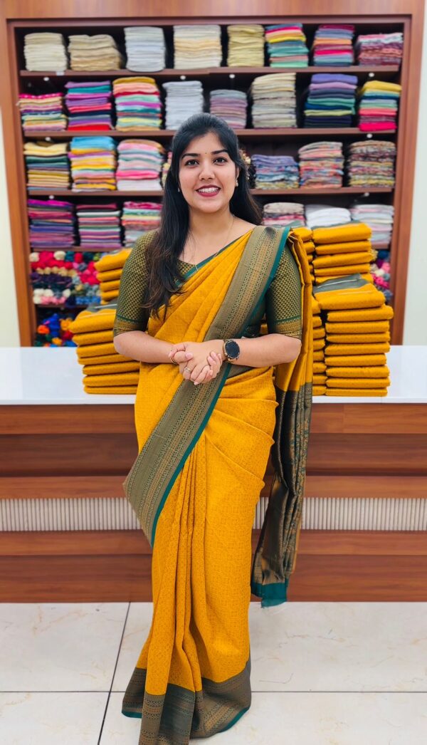 Brocade Semi Silk Saree M028