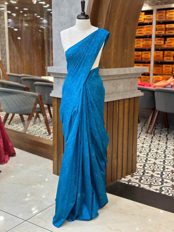 Slub Silk Saree M035 - Image 5