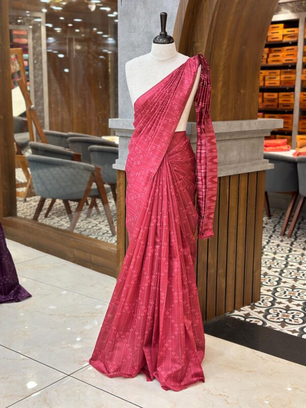 Slub Silk Saree M035 - Image 4