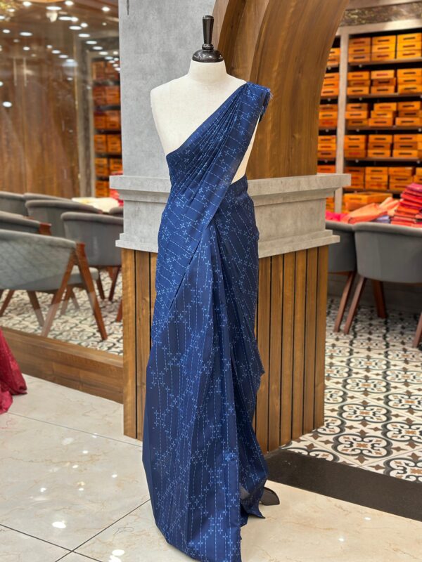 Slub Silk Saree M035 - Image 3