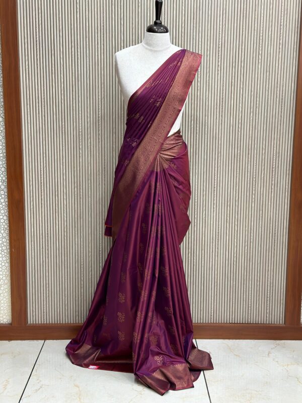 Soft Silk Saree M045 - Image 3