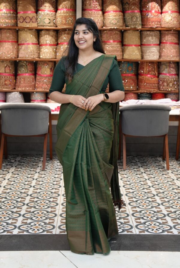 Brocade Semi silk Saree M058