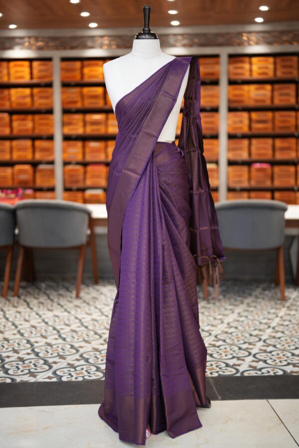 Brocade Semi silk Saree M058 - Image 4