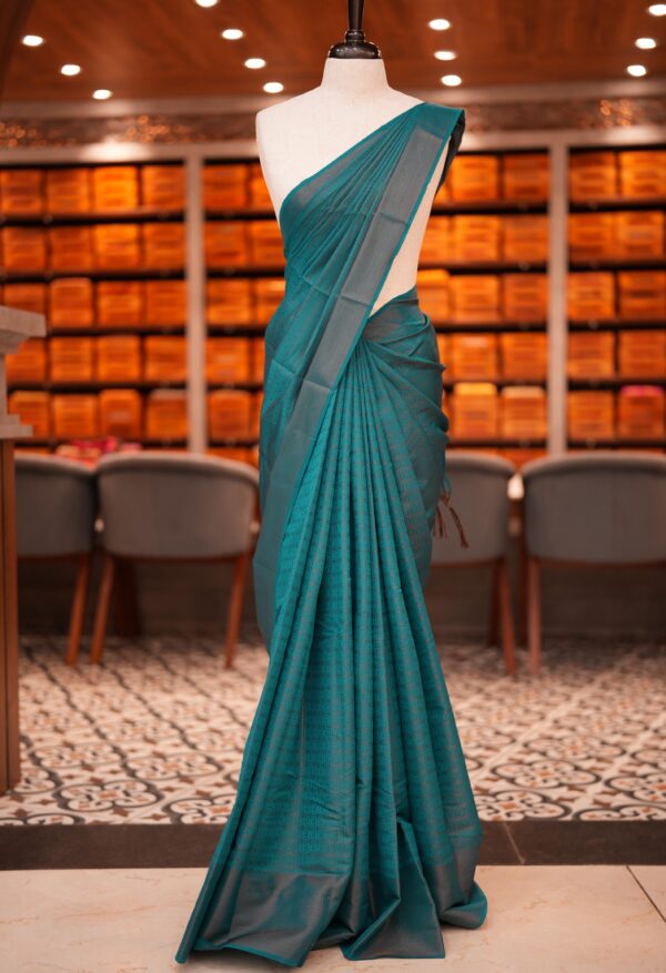 Brocade Semi silk Saree M058 - Image 3