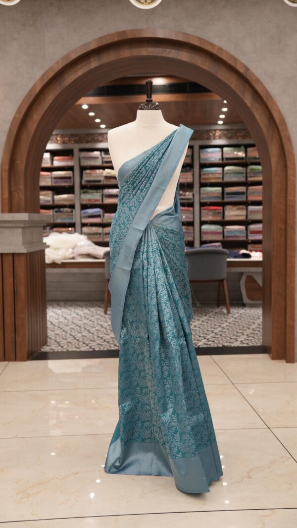 BROCADE SEMI SILK SAREE M060 - Image 2