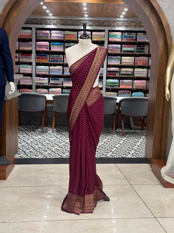 Georgette Banarasi Saree M072