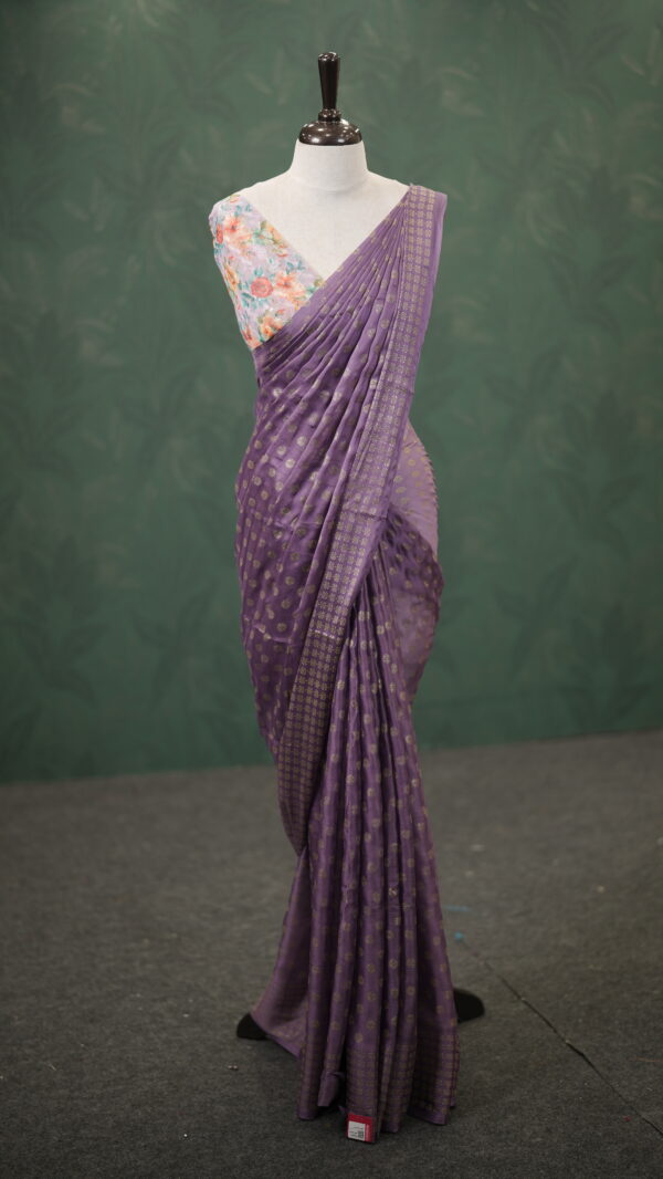 GEORGETTE SHIMMER SAREE M119 - Image 2