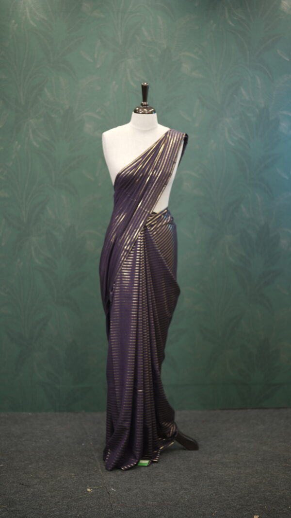 FOIL STRIPE SAREE M127 - Image 16