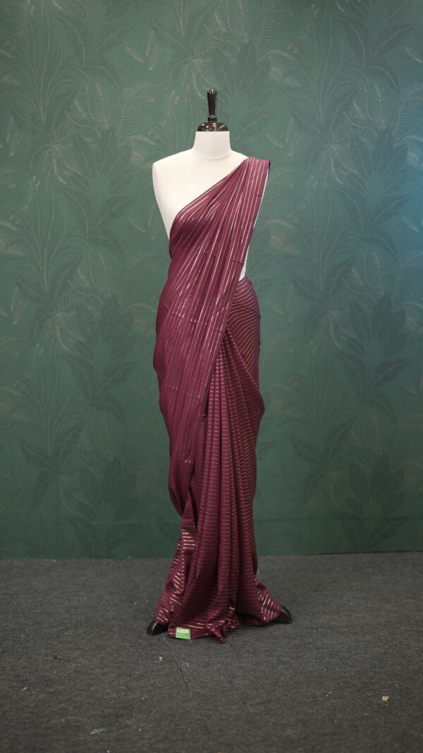 FOIL STRIPE SAREE M127 - Image 15