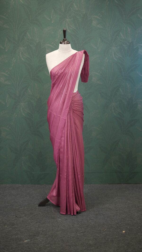 FOIL STRIPE SAREE M127 - Image 14