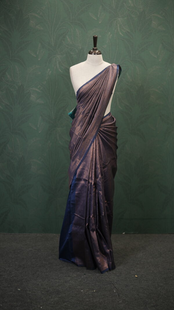brocade semisilk saree M130 - Image 7