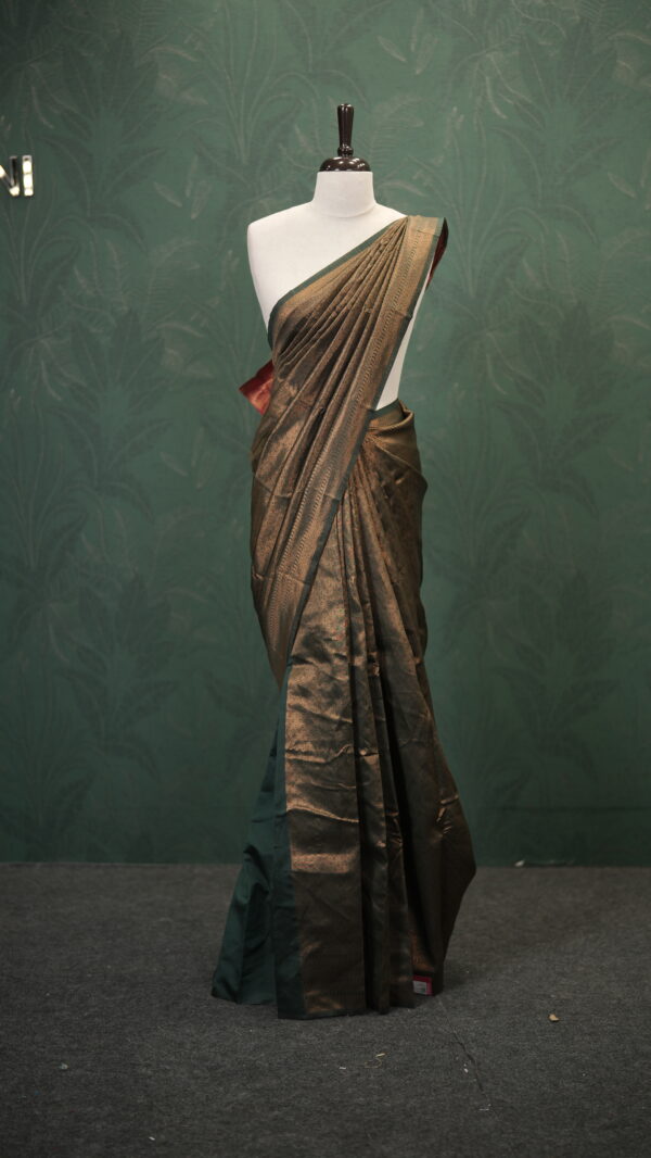brocade semisilk saree M130 - Image 6