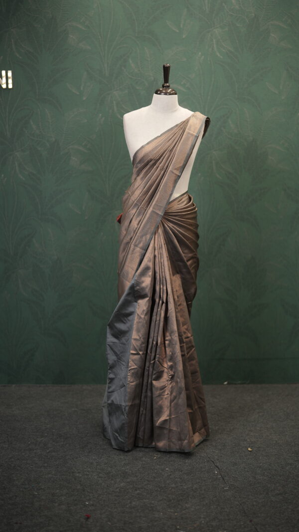 brocade semisilk saree M130 - Image 5