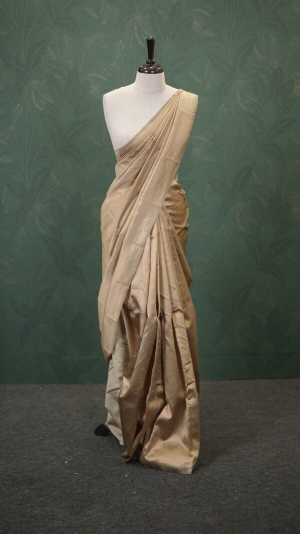brocade semisilk saree M130 - Image 4