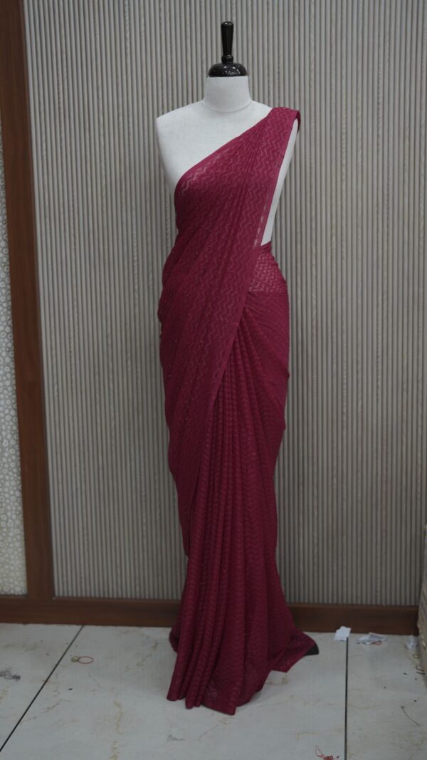SOFT GEORGETTE SAREE M101 - Image 4