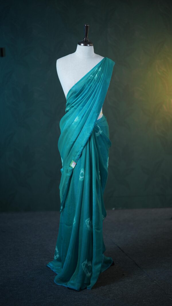 VELVET ORGANZA SAREE M103 - Image 6