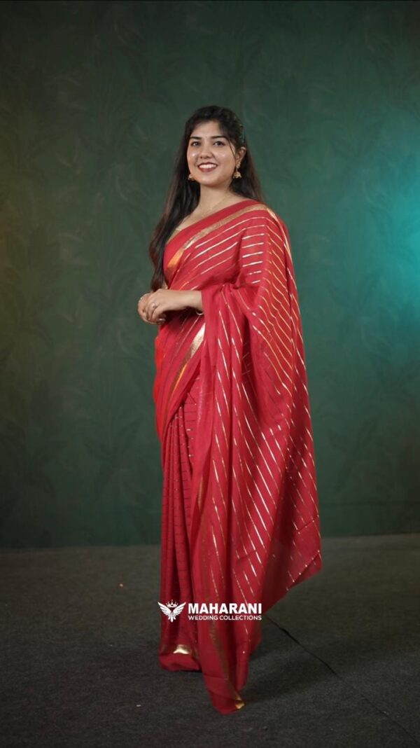 Golden stripes saree M106