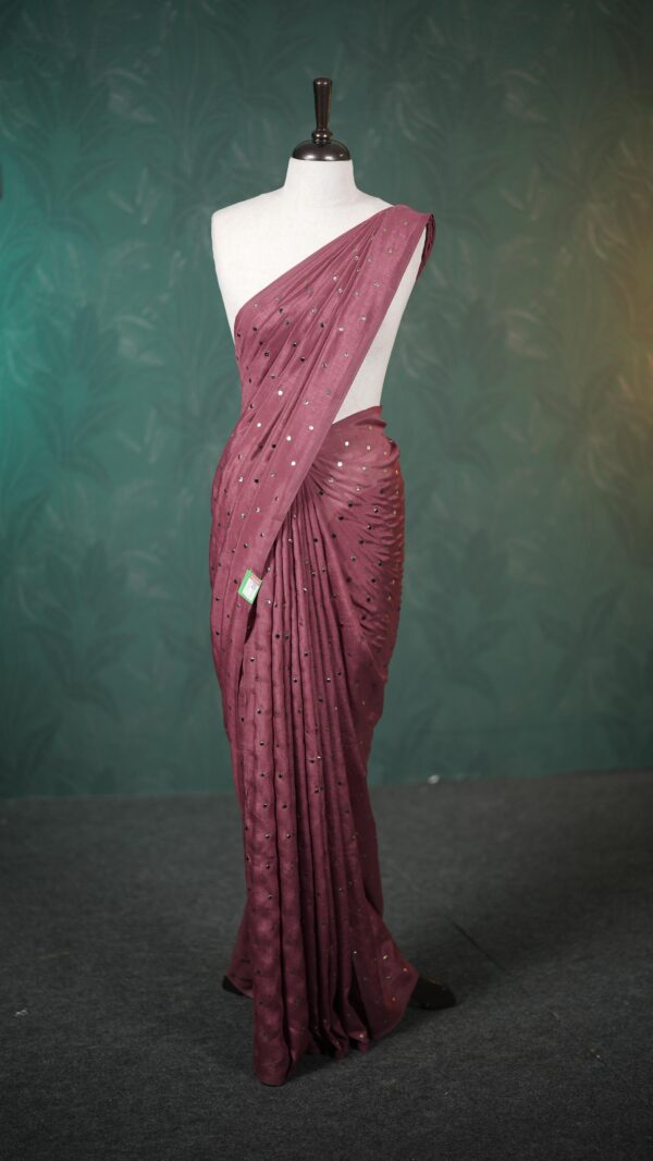GOLDEN FOIL  SAREE M112 - Image 6