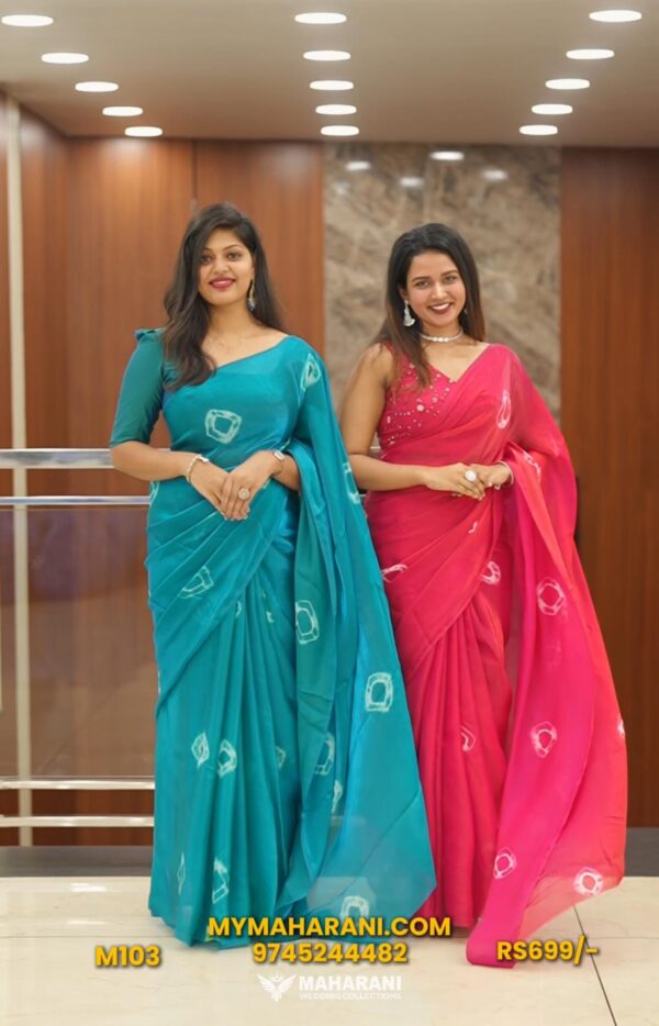 VELVET ORGANZA SAREE M103