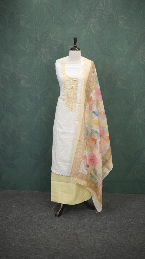 CHIKKANKARI CHURIDAR MATERIAL M138 - Image 6