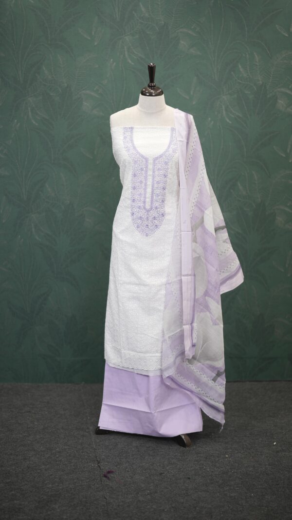 CHIKKANKARI CHURIDAR MATERIAL M138 - Image 4