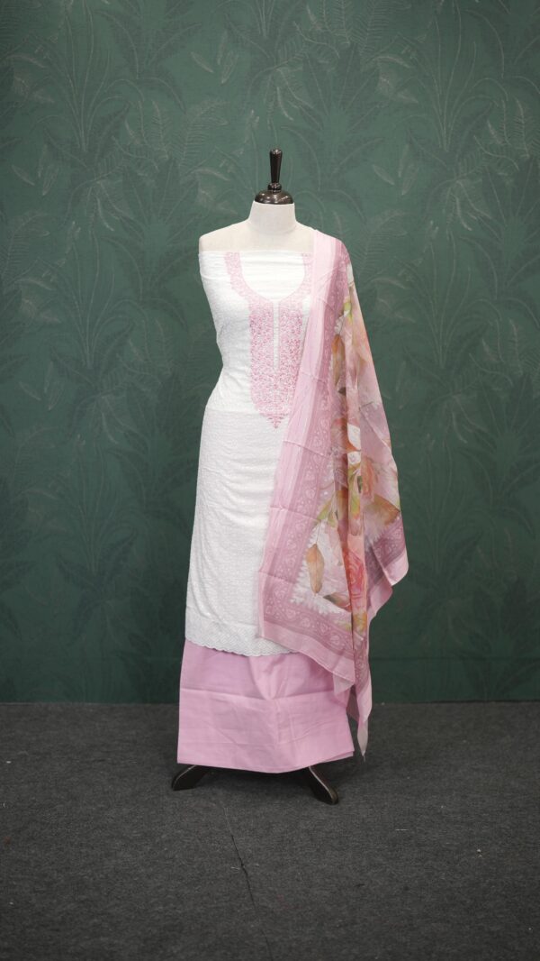 CHIKKANKARI CHURIDAR MATERIAL M138 - Image 3