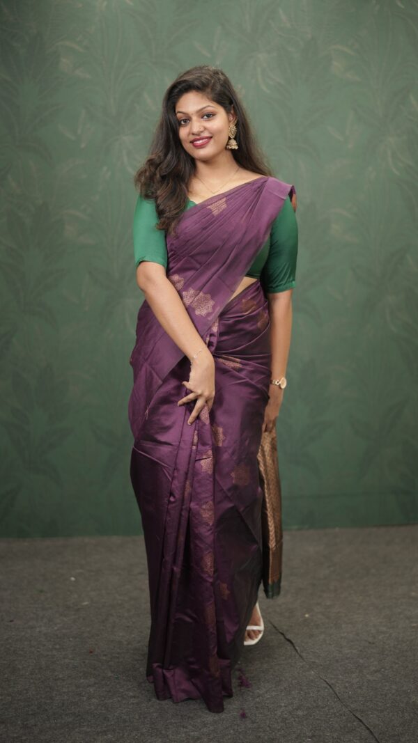 SEMI SILK SAREE M137 - Image 7