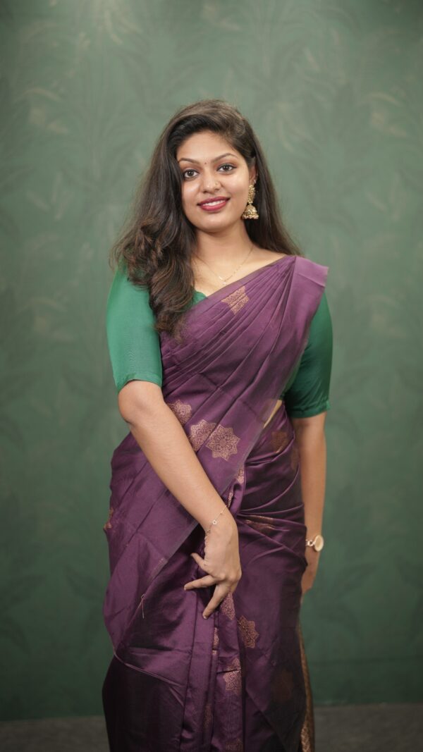 SEMI SILK SAREE M137 - Image 6