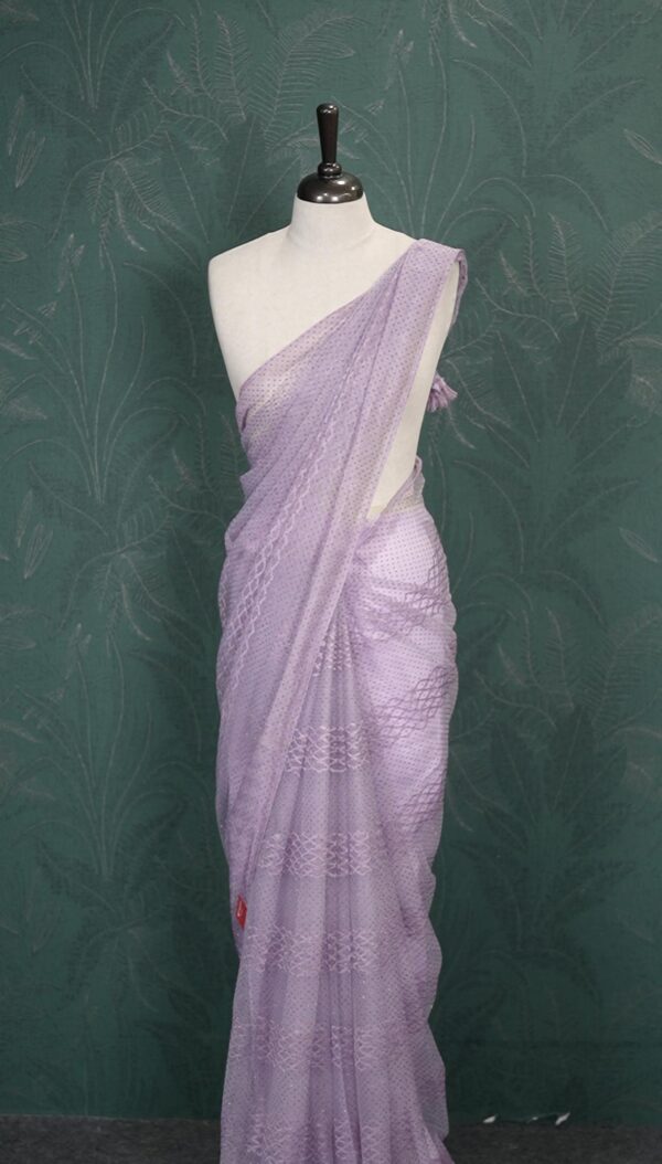 FANCY NET SAREE M168 - Image 7