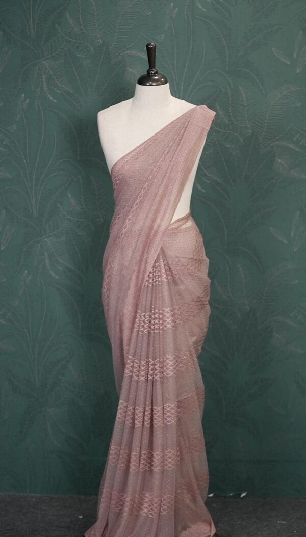 FANCY NET SAREE M168 - Image 6