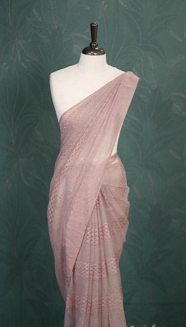 FANCY NET SAREE M168 - Image 4