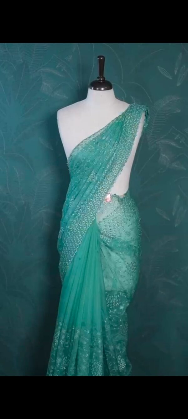 ORGANZA FANCY SAREE M169 - Image 5