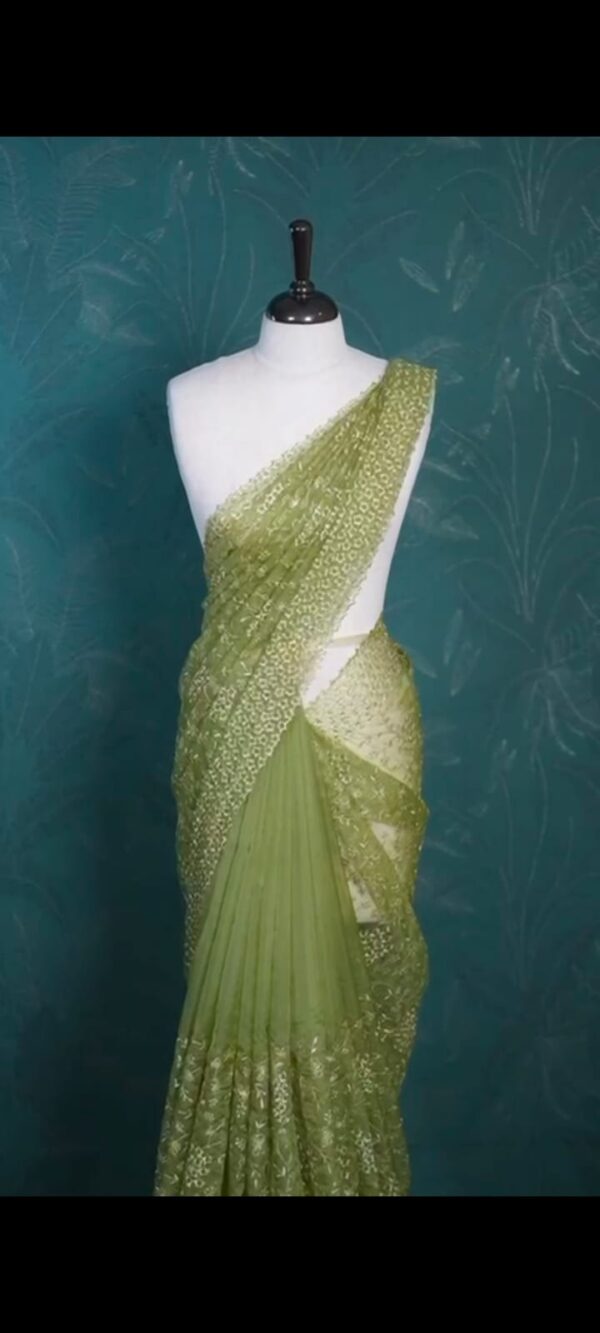 ORGANZA FANCY SAREE M169 - Image 4