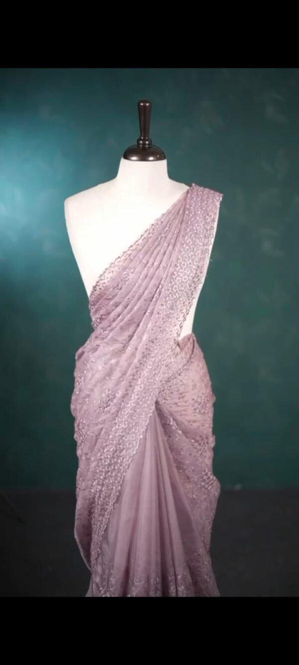 ORGANZA FANCY SAREE M169 - Image 3