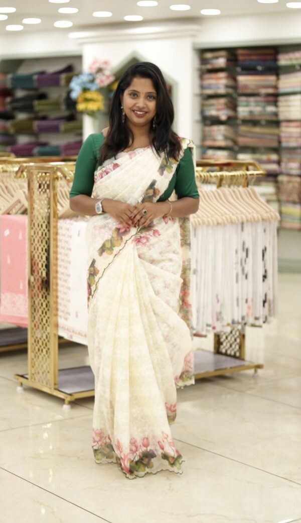 ONAM NET COTTA SAREE M256 - Image 7