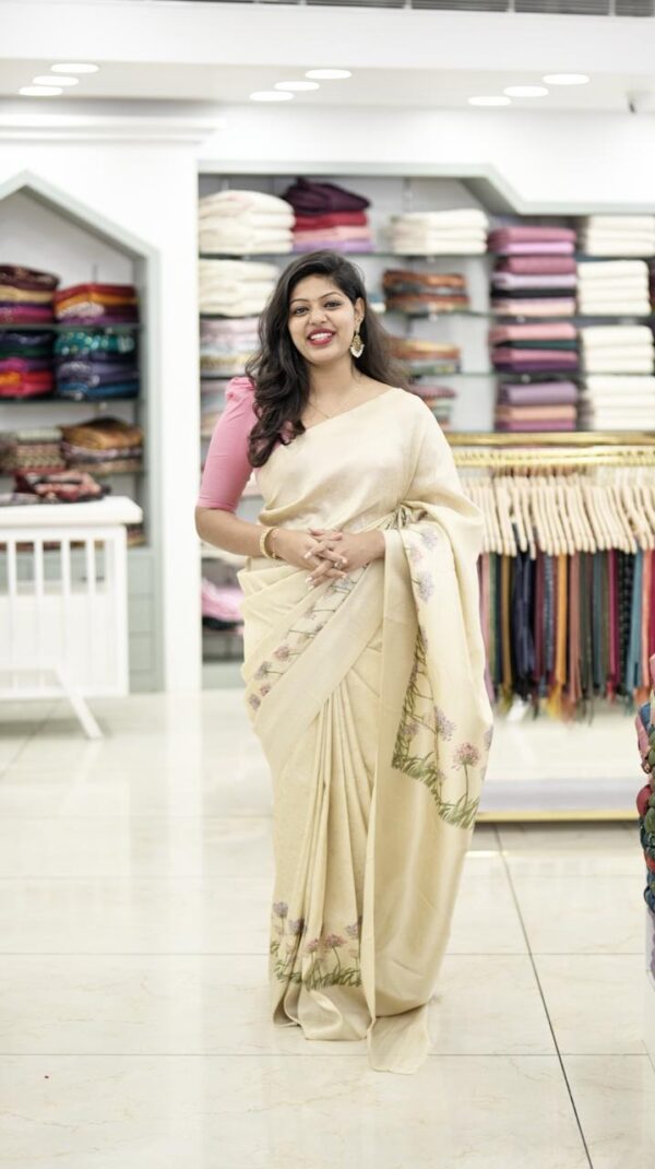 premium tissue onam saree M289 - Image 2