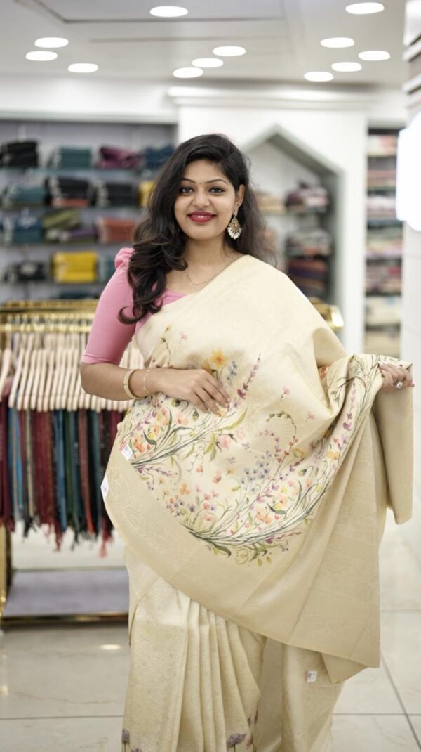 premium tissue onam saree M289 - Image 4