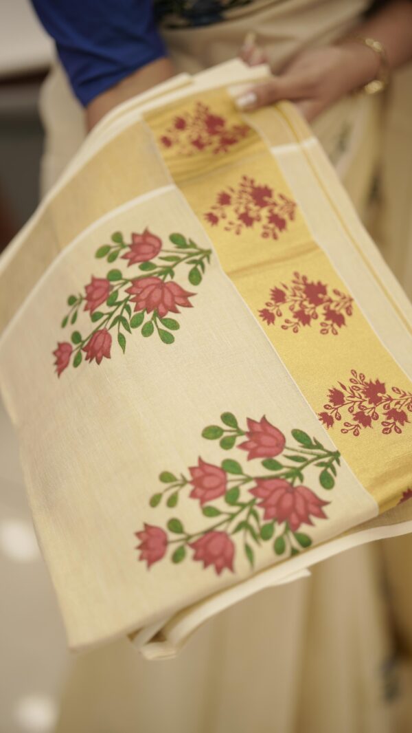 SET SAREE FLORAL PRINT M368 - Image 5
