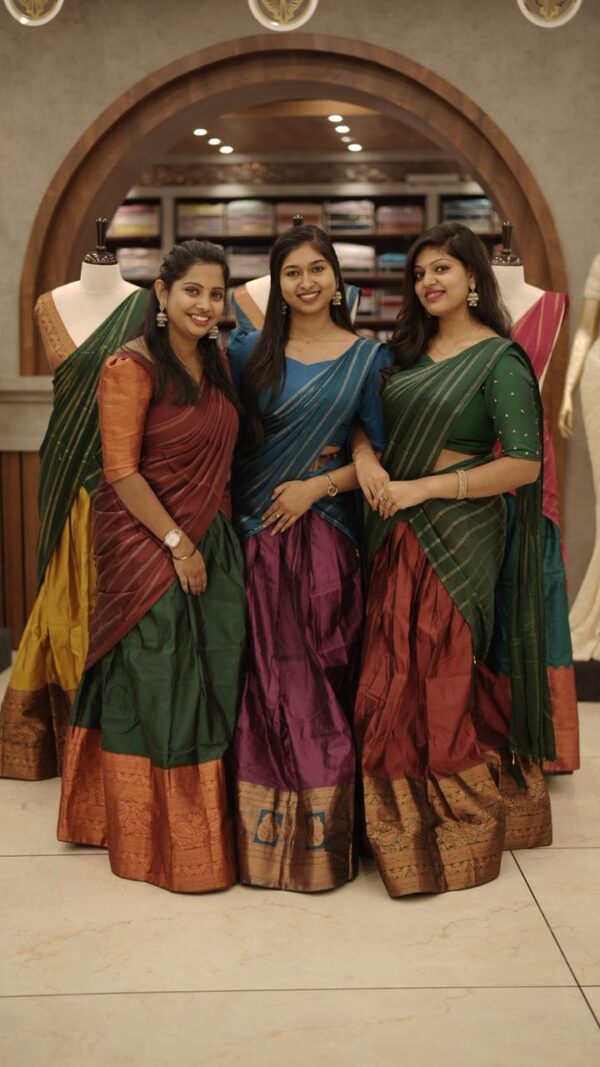 SEMI STITCHED DHAVANI SET M385