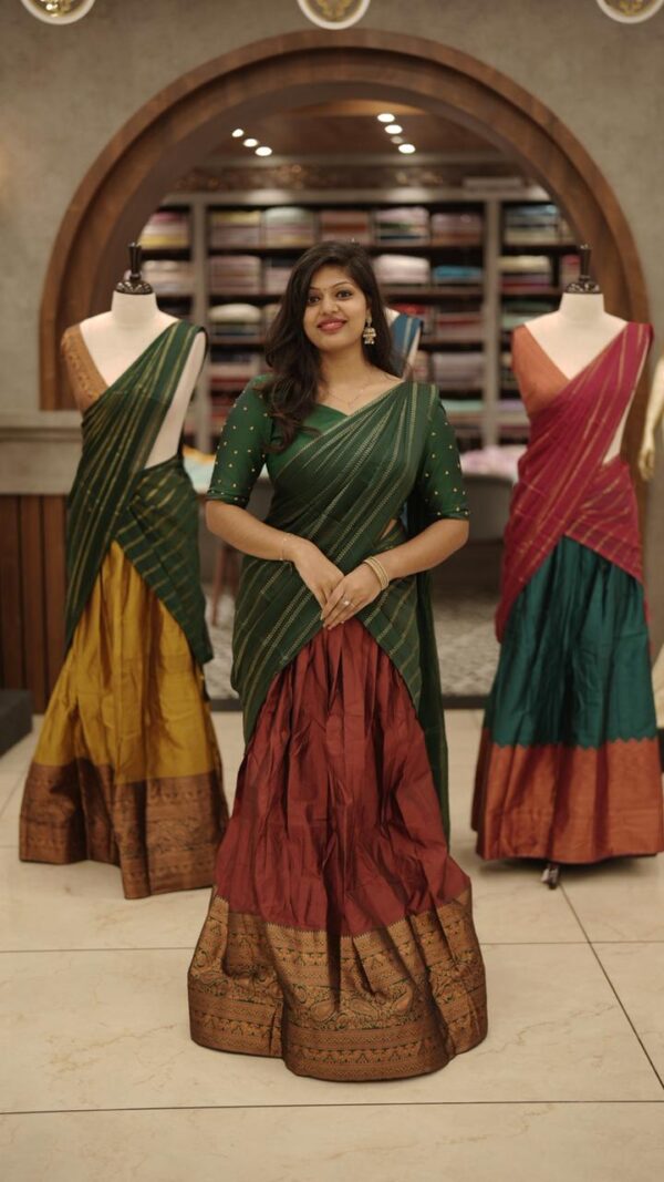 SEMI STITCHED DHAVANI SET M385 - Image 5