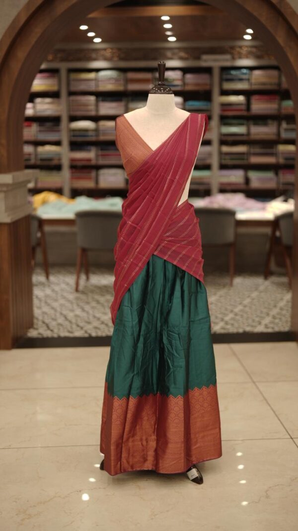 SEMI STITCHED DHAVANI SET M385 - Image 4