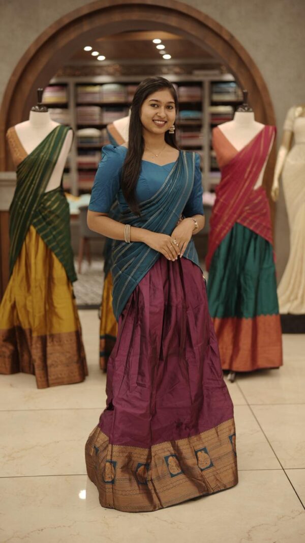 SEMI STITCHED DHAVANI SET M385 - Image 8
