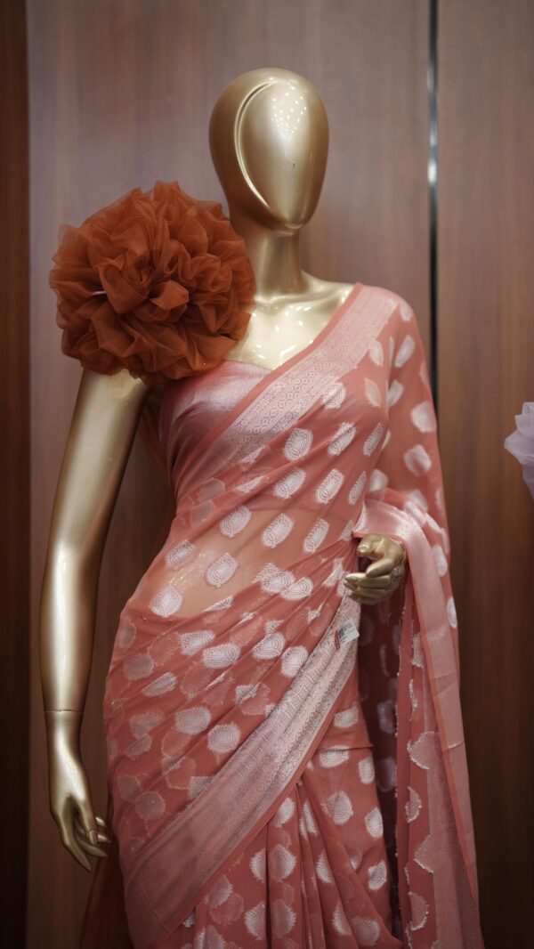 SOFT BANARASI SAREE M398 - Image 3