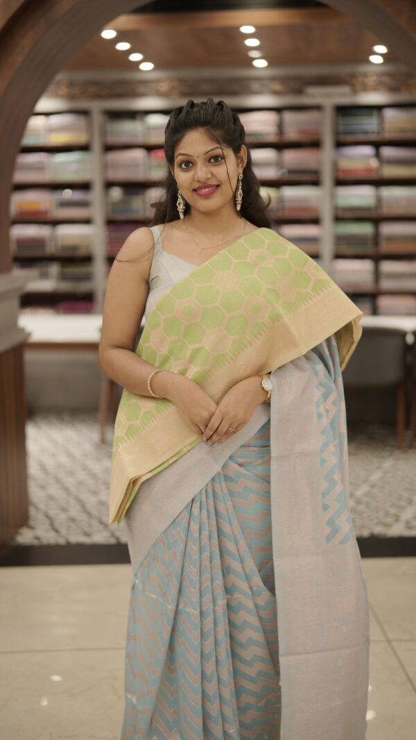 CHANDERI SAREE M407 - Image 4