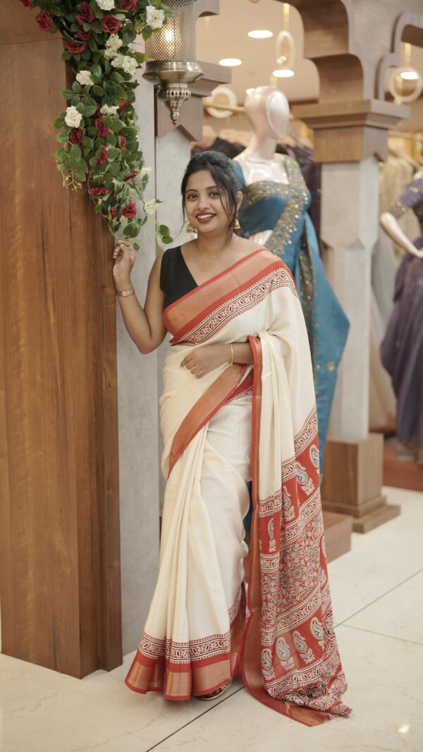 semi modal saree M363 - Image 3