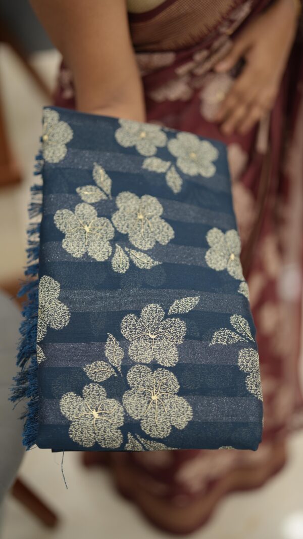 SOFT ORGANZA SAREE M460 - Image 5