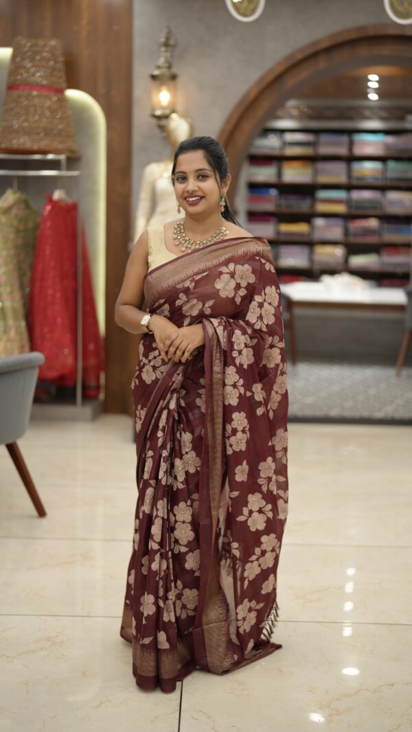 SOFT ORGANZA SAREE M460