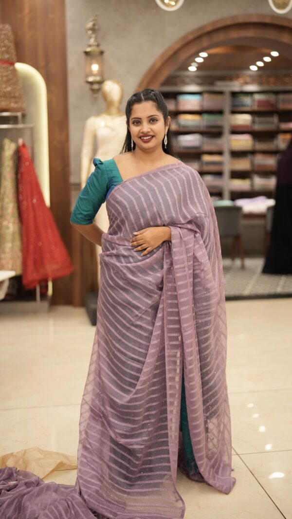 FANCY GEORGETTE SAREE M475 - Image 10
