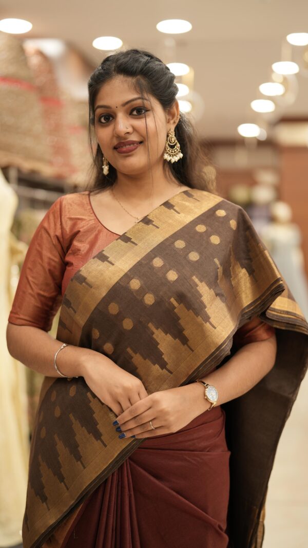 SEMI TUSSAR SAREE M506 - Image 5