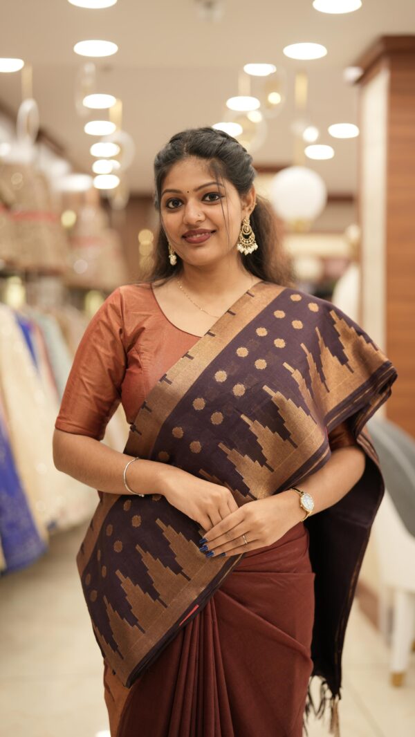 SEMI TUSSAR SAREE M506 - Image 4